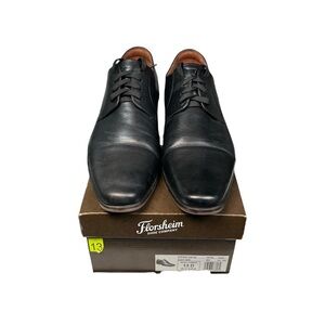 Florsheim Postino Cap Plain Toe Oxford Black Leather Dress Shoes 15149-001